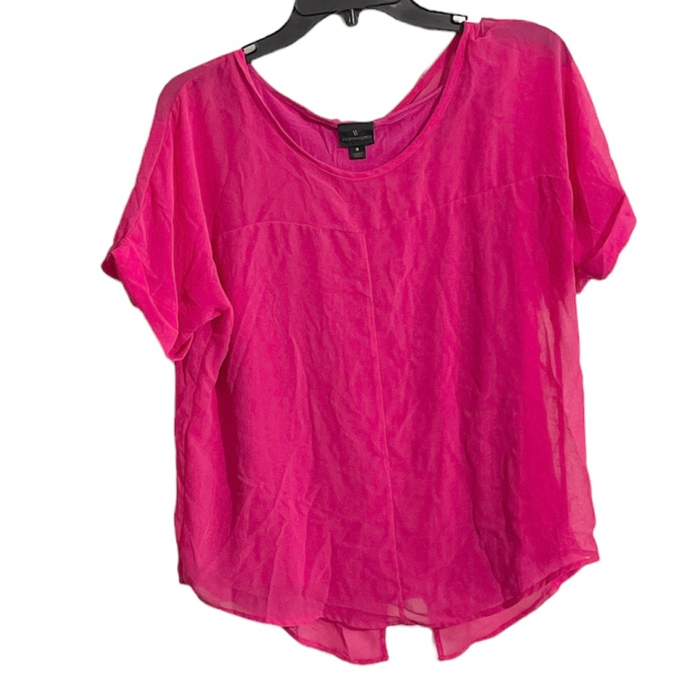 Worthington Pink Short Sleeve Blouse